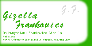 gizella frankovics business card